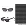 Quadratische Vintage-Sonnenbrille - Unisex