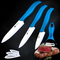 Keramikmesser mit Hüllen / Schäler - 4-teiliges Set