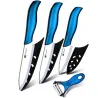 Keramikmesser mit Hüllen / Schäler - 4-teiliges Set