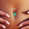 Crystal flower - belly button piercing - 316L stainless steelPiercings