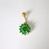 Kristallblume - Bauchnabelpiercing - Edelstahl 316L