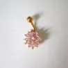 Kristallblume - Bauchnabelpiercing - Edelstahl 316L