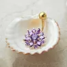 Kristallblume - Bauchnabelpiercing - Edelstahl 316L