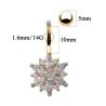 Crystal flower - belly button piercing - 316L stainless steelPiercings