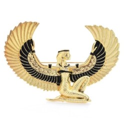 Große ägyptische Fee - fliegender Adler - goldene Brosche