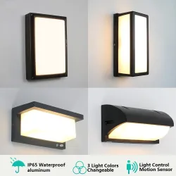 Moderne LED-Außenleuchte - Wandmontage - mit Bewegungssensor - IP65 wasserdicht - 24W