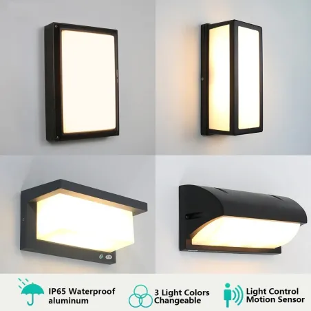 Moderne LED-Außenleuchte - Wandmontage - mit Bewegungssensor - IP65 wasserdicht - 24W