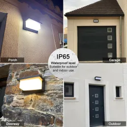 Moderne LED-Außenleuchte - Wandmontage - mit Bewegungssensor - IP65 wasserdicht - 24W