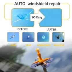 Auto-Windschutzscheiben-Reparatur - für Glaskratzer / Risse - Kit Pro