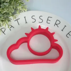 Silicone egg mold - sun / cloudEgg shapers