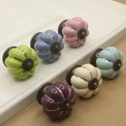 Ceramic furniture handle - pumpkin shaped knobsFurniture