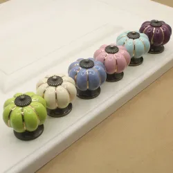 Ceramic furniture handle - pumpkin shaped knobsFurniture