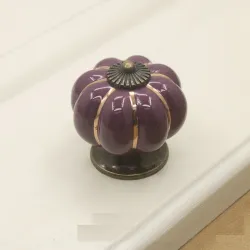 Ceramic furniture handle - pumpkin shaped knobsFurniture