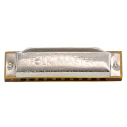 SUZUKI 1072 - silver harmonica - 10 holesHarmonica