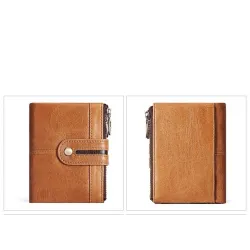 Vintage-Ledergeldbörse – Karten-/Münzhalter – große Kapazität