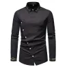 Asymmetrical long sleeve shirt - decorative golden embroideryT-shirts