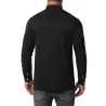 Asymmetrisches Langarmshirt - dekorative goldene Stickerei