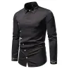 Asymmetrisches Langarmshirt - dekorative goldene Stickerei