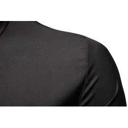 Asymmetrisches Langarmshirt - dekorative goldene Stickerei