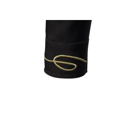 Asymmetrisches Langarmshirt - dekorative goldene Stickerei