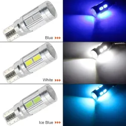 Car bulb - LED - T10 W5W - 10 SMD - 12V - 2 piecesT10