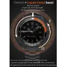 PAGANI - Automatikuhr aus Edelstahl - Meshband - wasserdicht - orange