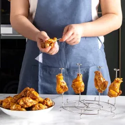 Grillrost - Braten von Fleisch/Gemüse - für Heißluftfritteuse