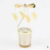 Dekorativer Kerzenhalter - drehbar - Schneeflocken - Engel - Pferde - Gold