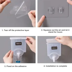 Öl-/Flüssigkeits-/Essigspender - transparenter Behälter mit Deckel - Wandmontage