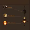 Retro-Wandlampe aus Eisen - verstellbare Länge