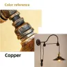 Retro-Wandlampe aus Eisen - verstellbare Länge