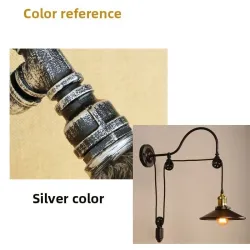 Retro-Wandlampe aus Eisen - verstellbare Länge
