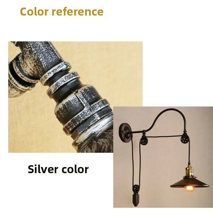 Retro-Wandlampe aus Eisen - verstellbare Länge