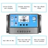 Auto solar panel charge controller - PWM controller - LCD display - dual USB - 12V - 24VSolar panel controllers
