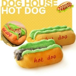Warmes Hunde-/Katzenbett - weiches Kissen - Hot-Dog
