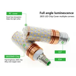 LED-Lampe - Ampulle - E14 / E27 - 12W / 16W