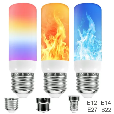 LED-Flammenlampe - Glühlampe mit Feuereffekt - 3 Modi - 5 W - E27 - E12 - E14 - B22