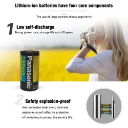 Panasonic - Lithiumbatterie - CR123A - 1400 mAh - 3V - 10 Stück