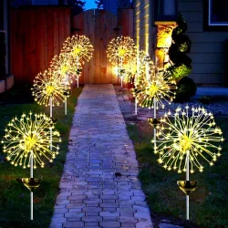 LED Feuerwerk - Solar Gartenlampe - Wasserdicht