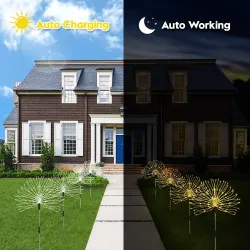LED Feuerwerk - Solar Gartenlampe - Wasserdicht