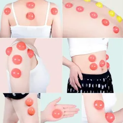 Saugnäpfe aus Silikon - Schröpfen / Massage / Anti-Cellulite-Therapie - 12 Stück