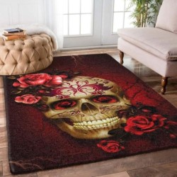 Decorative geometric carpet - non slip - golden skullCarpets