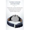NAVIFORCE - modische Quarzuhr - Lederband - wasserdicht - roségold / blau