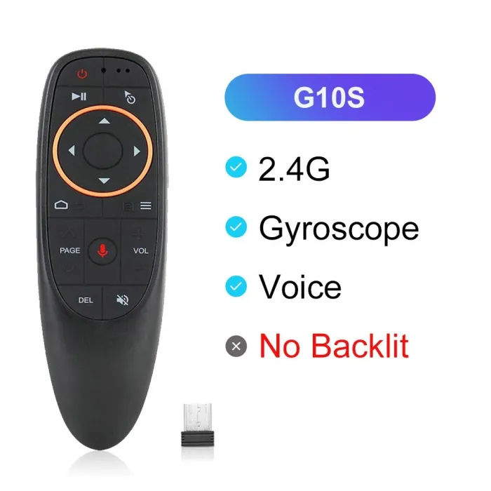 G10 / G10S Pro - Sprachfernbedienung für Android-TV-Box - 2,4-G-Funkmaus - Gyro - IR