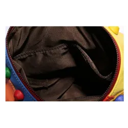 Leather backpack - with rivets - colorful rainbow colorsBackpacks