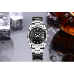 CHRONOS - stylish Quartz watch - with rhinestones - waterproof - stainless steelWatches