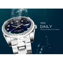 CHRONOS - stylish Quartz watch - with rhinestones - waterproof - stainless steelWatches