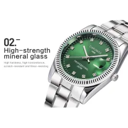 CHRONOS - stylish Quartz watch - with rhinestones - waterproof - stainless steelWatches