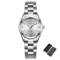 CHRONOS - Luxus-Quarzuhr aus Silber - Edelstahl