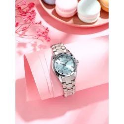 CHRONOS - Luxus-Quarzuhr aus Silber - Edelstahl